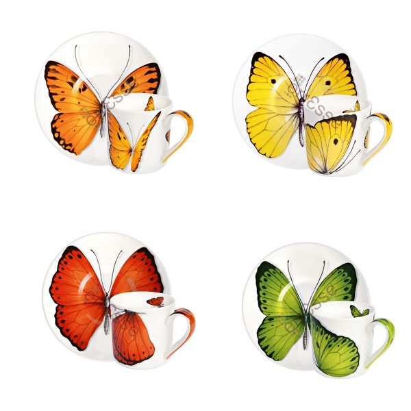 Taitu Freedom Kaffeetassen Schmetterlinge Mix 4 Stücke