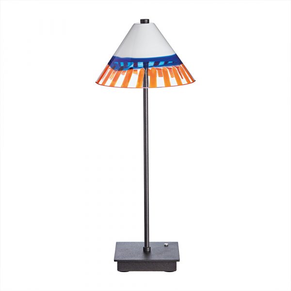 CARLO MORETTI Wi Free Lampe de Table en Verre de Murano Orange Bleu