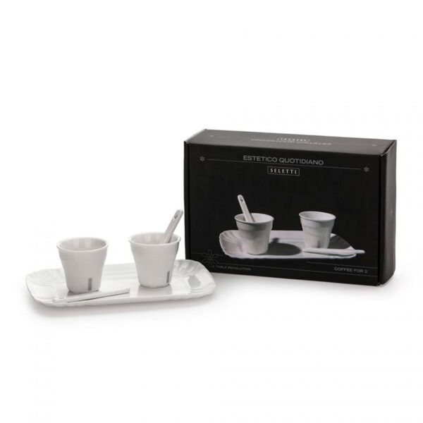 SELETTI Estetico Quotidiano Coffee Set 2 Cups and Tray